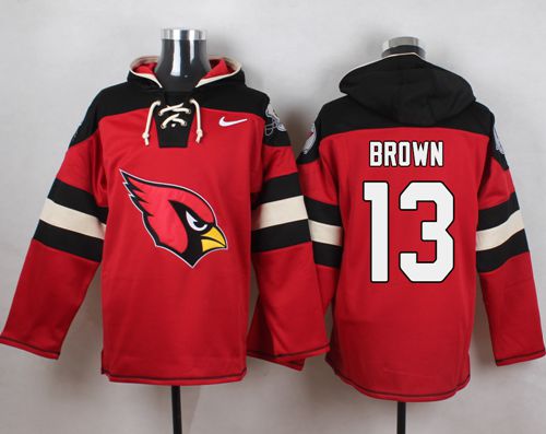 Nike Cardinals #13 Jaron Brown Red Player Pullover NFL Hoodie